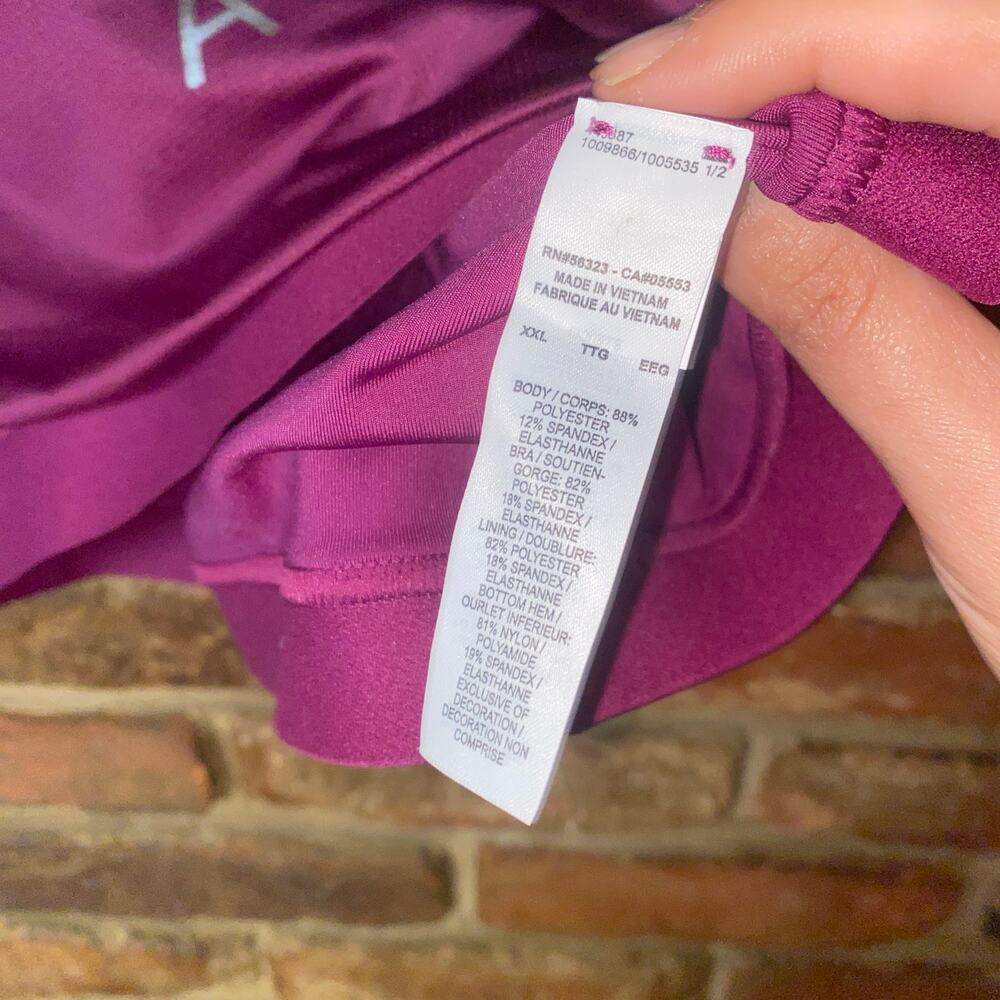 NWT Nike Purple Medium Support High Neck Sports Bra Crop Top Women's Size XXL - Picture 10 of 11